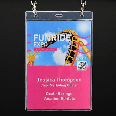 Clear Extra Large Conference Badge Holder