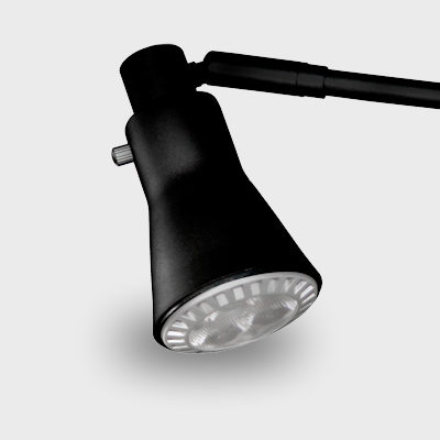 Black roll-up light with LED
