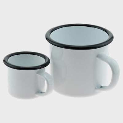 Enamel Mug Retro and Espresso
