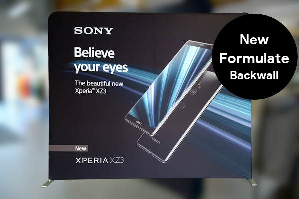 Formulate&reg; Exhibition Backwall with Custom Fabric