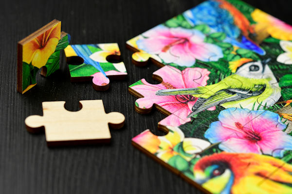 Custom printed wooden jigsaw puzzles