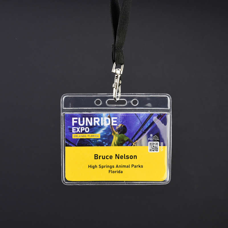 Clear A clear flexible vinyl badge holder