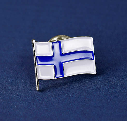 Finnish Flag pins, metal