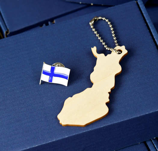 Finnish Flag pins, metal