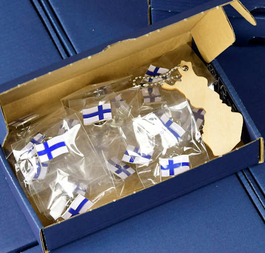 Finnish Flag pins, metal