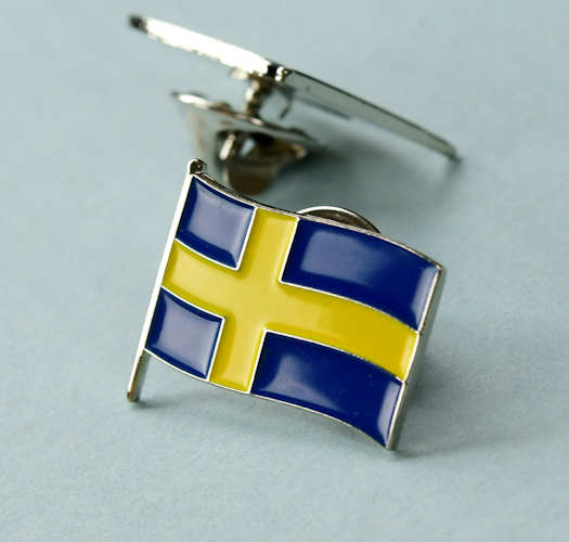 Swedish Flag pins, metal