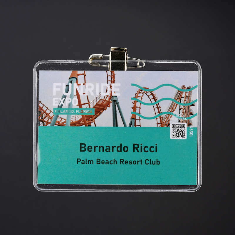 Clear A clear flexible vinyl badge holder