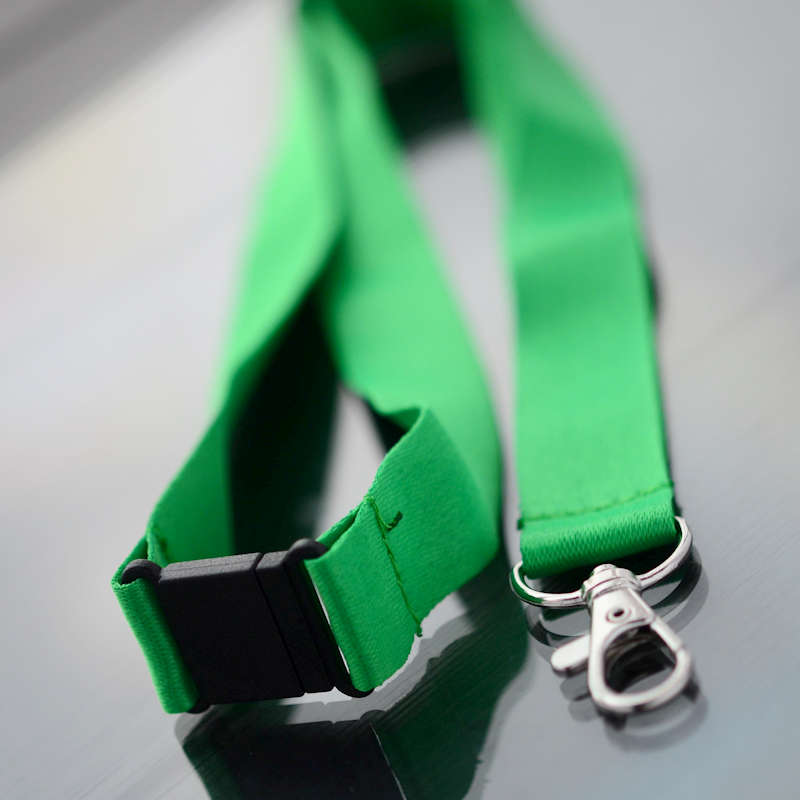 Green Wide RPET Breakaway Lanyard