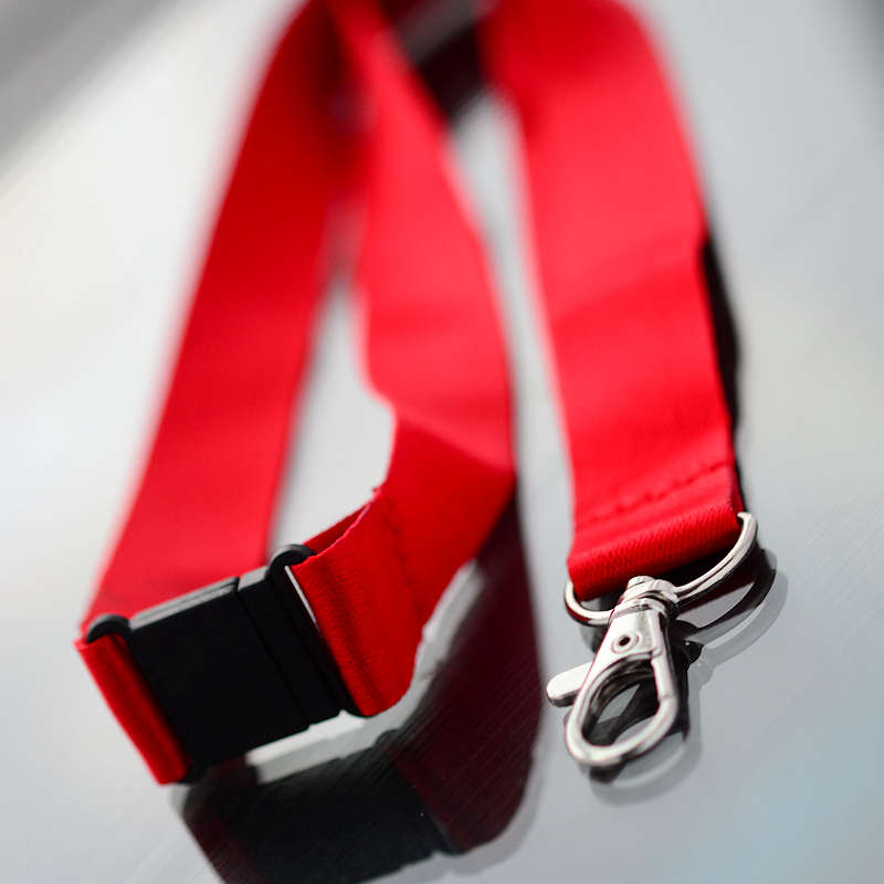 Red Wide RPET Breakaway Lanyard