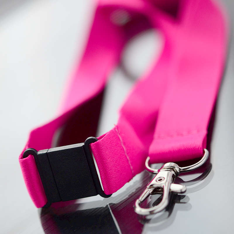 Fuchsia Wide RPET Breakaway Lanyard