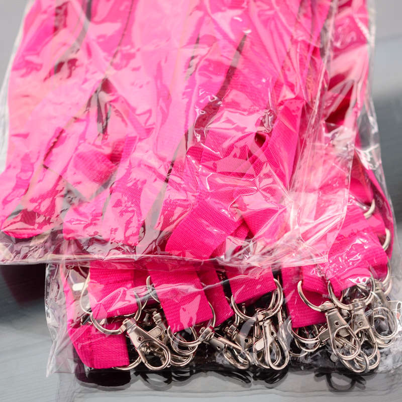 Fuchsia Open-Ended Softly Woven Flat Lanyard