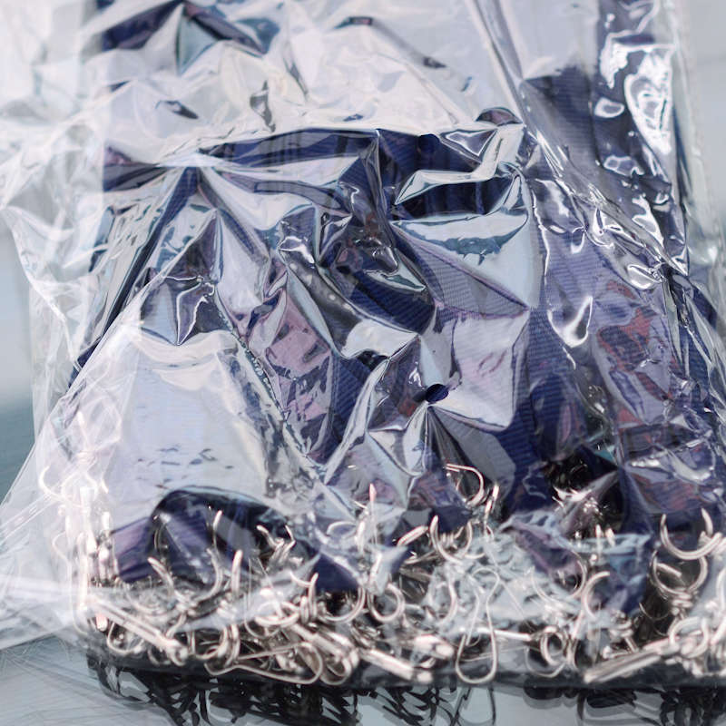 Navy Economy Lanyard with simple metal clip