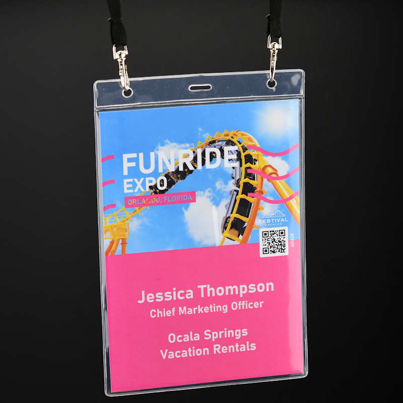 Clear Extra Large Conference Badge Holder