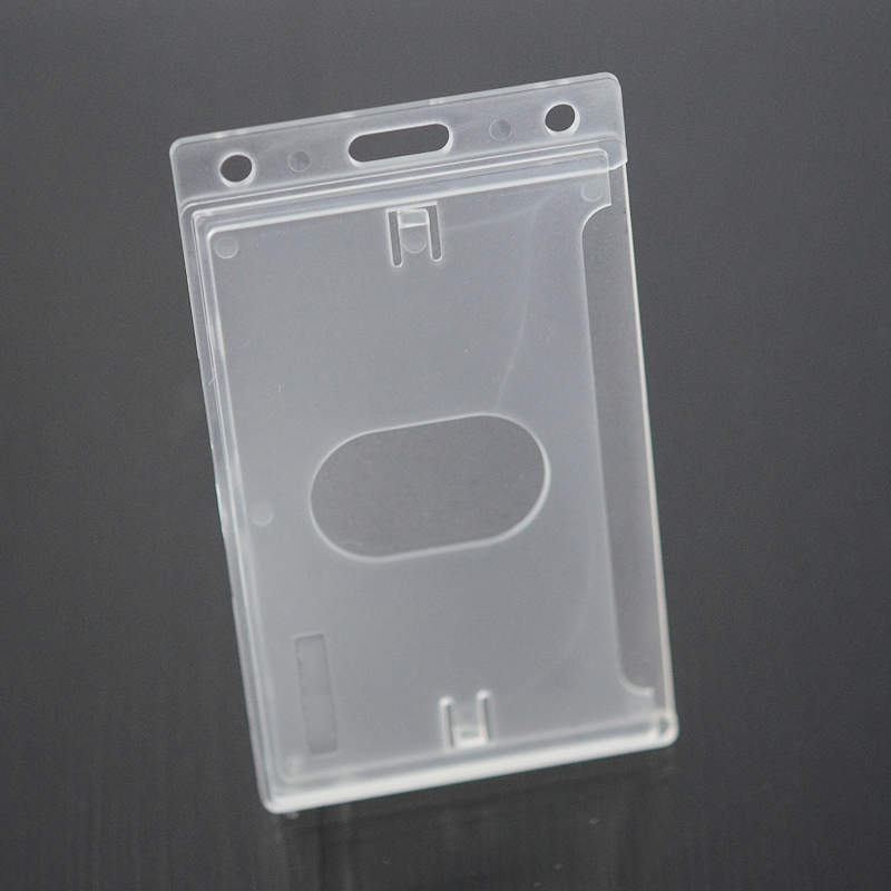 Translucent Fully enclosed vertical ID-card holder for access cards