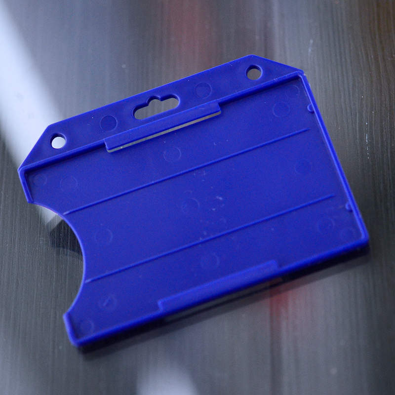 Blue Standard ID-card holder for single plastic card