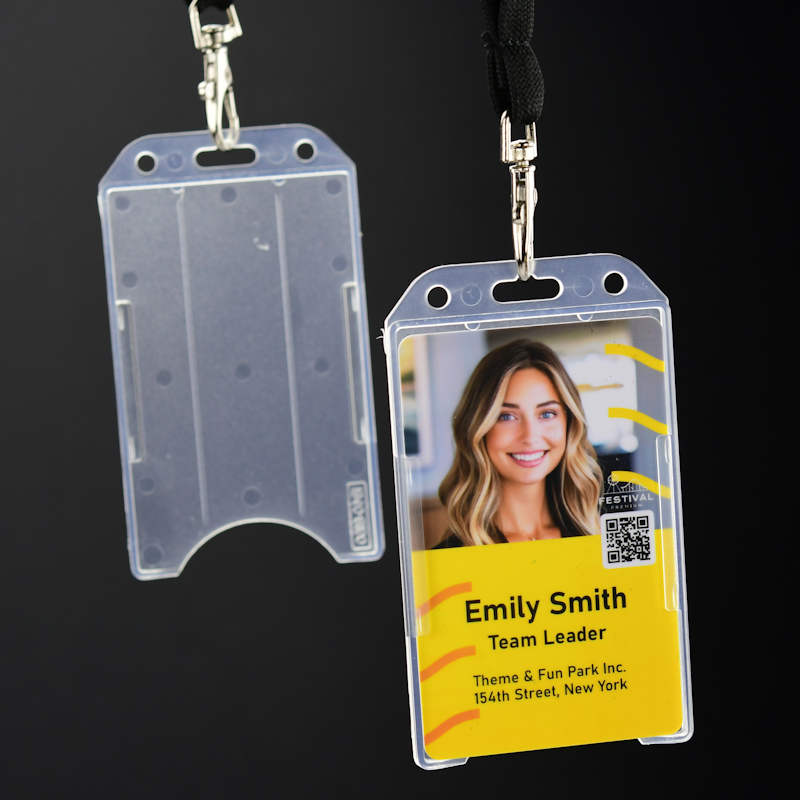 Translucent Standard ID-card holder for single plastic card