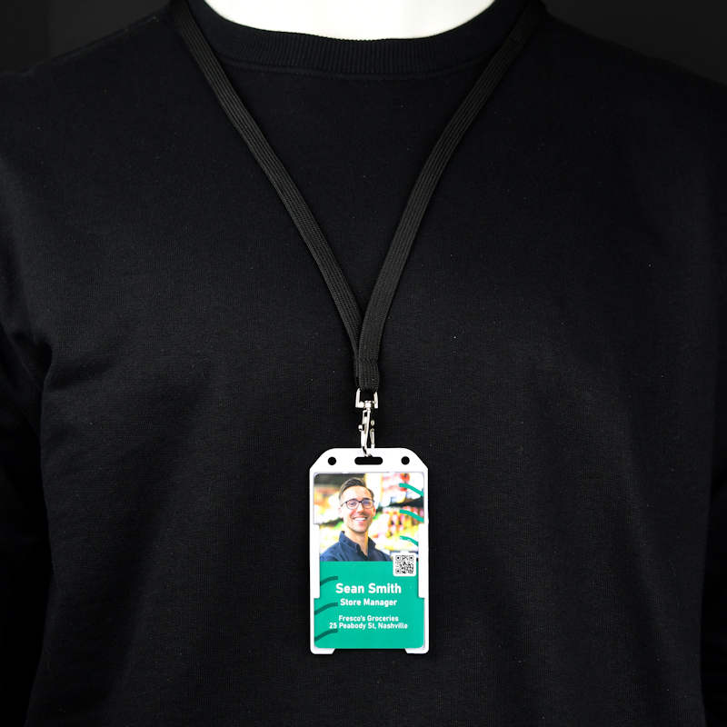 White Standard ID-card holder for single plastic card