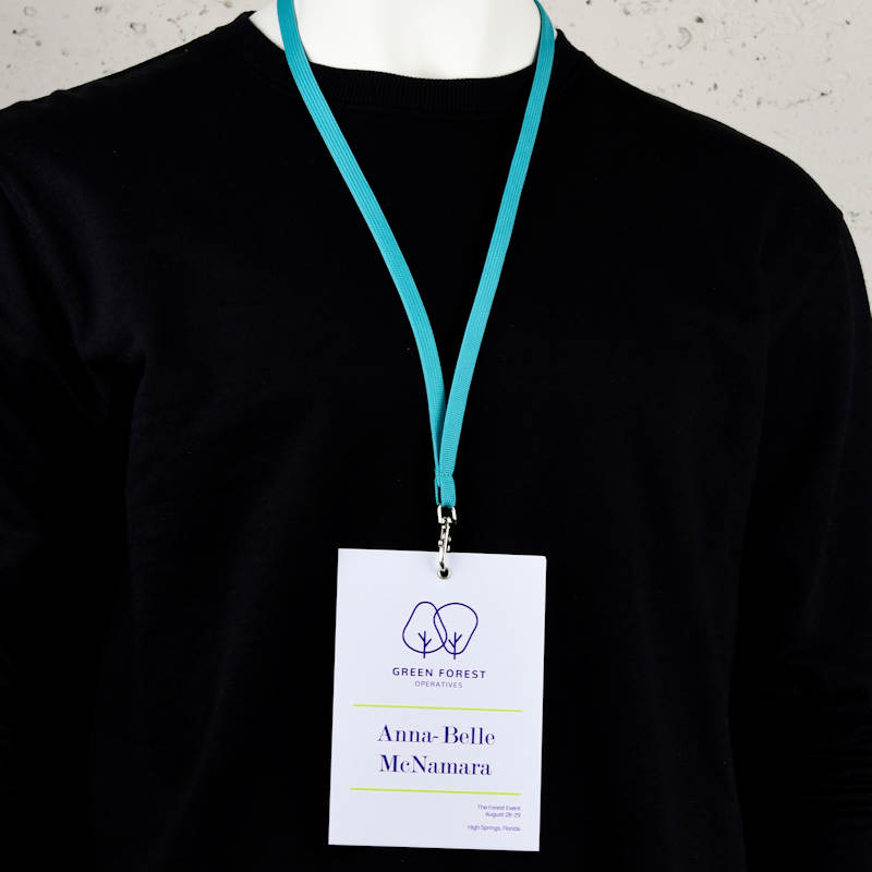 Brilliant Turquoise Classic Bootlace Lanyard, mix and match colors