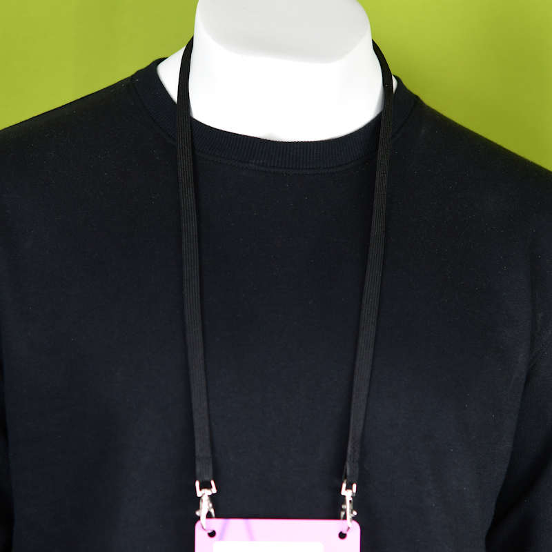Black Classic Open-Ended Bootlace Lanyard