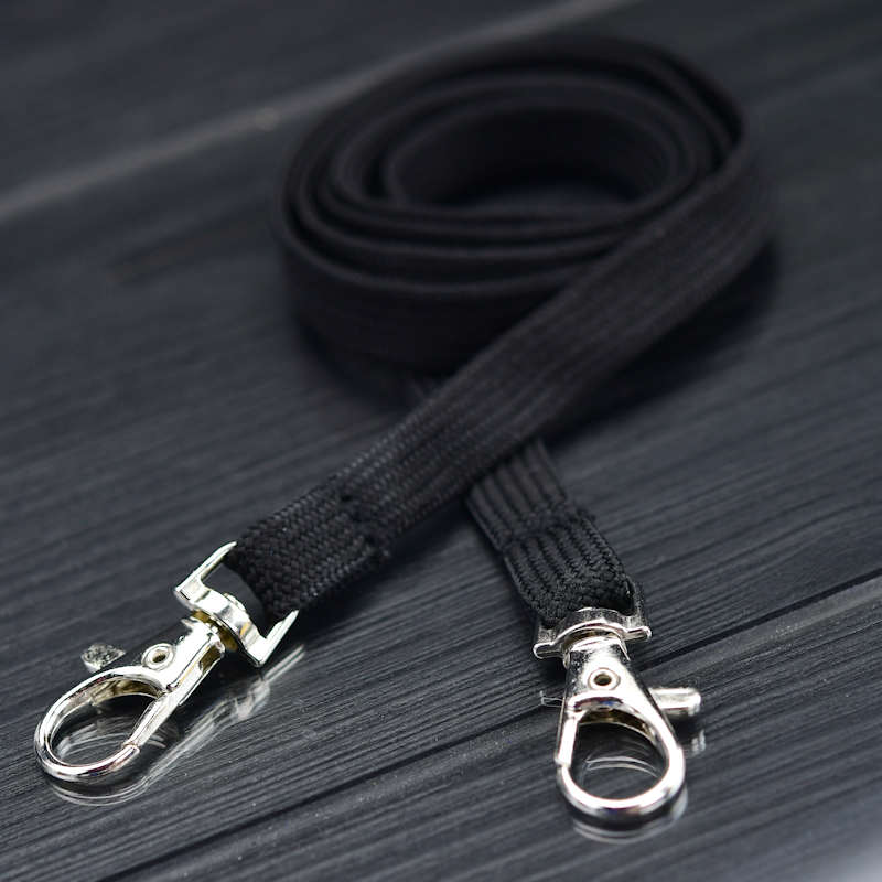 Black Classic Open-Ended Bootlace Lanyard