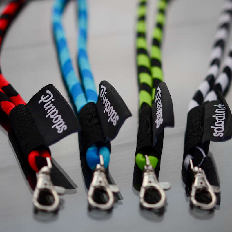 Striped round soft lanyard with trigger clip