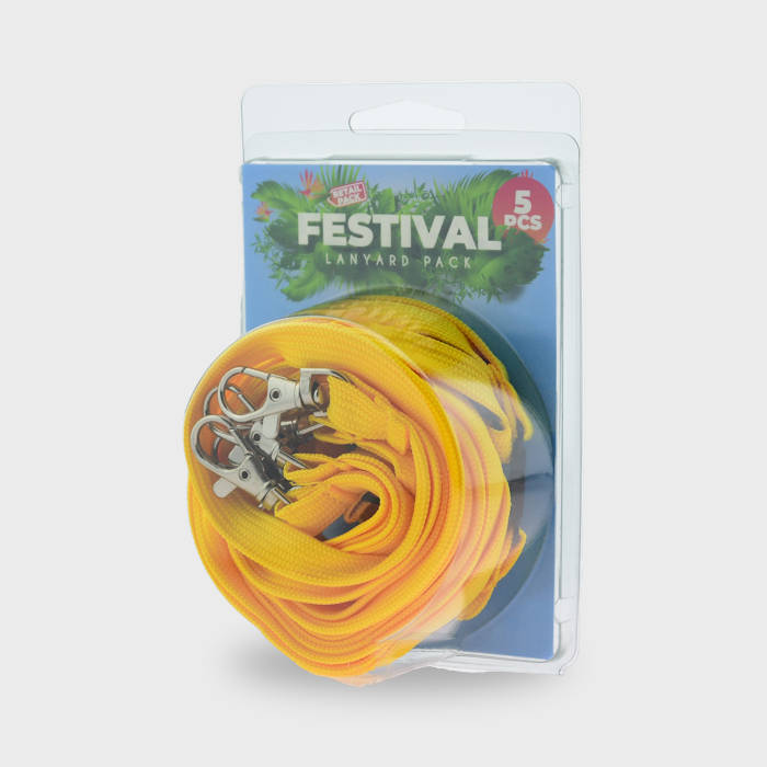 Mikado Yellow Classic Bootlace Lanyard with safety buckle and trigger snap swivel hook