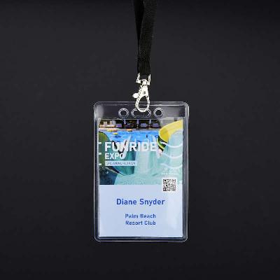 Clear Vertical Conference Badge holder