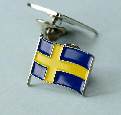 Swedish Flag pins, metal