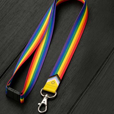 Progressive Pride Flag Progressive Pride Flag Lanyard with Rainbow Colors