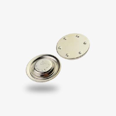 Metallic Round small two part button magnet