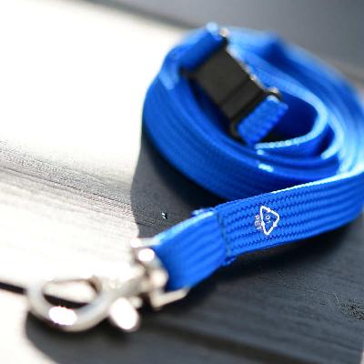 Blue RPET Recycled lanyards
